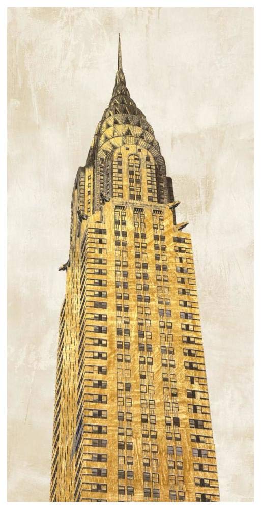 Gilded Skyscraper I-Paper Art-38x74”
