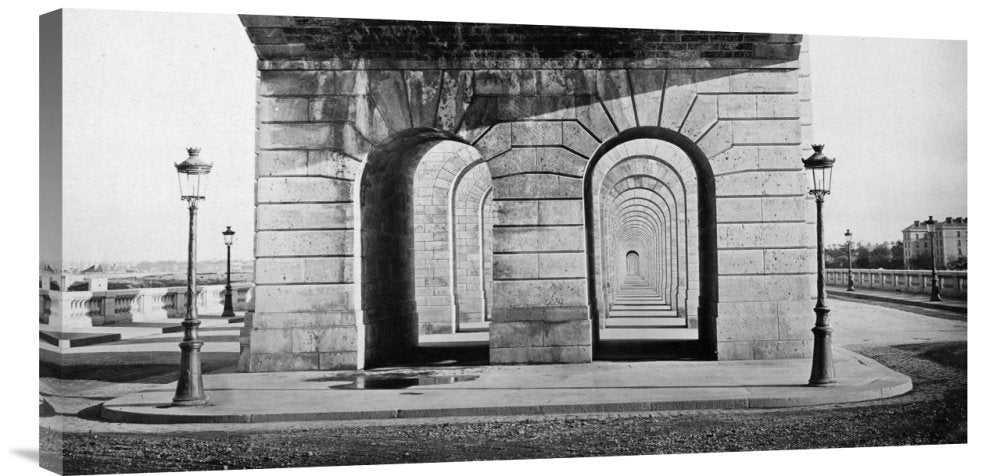 Paris, 1860s - Pont du Point du Jour-Canvas Art-30x15”