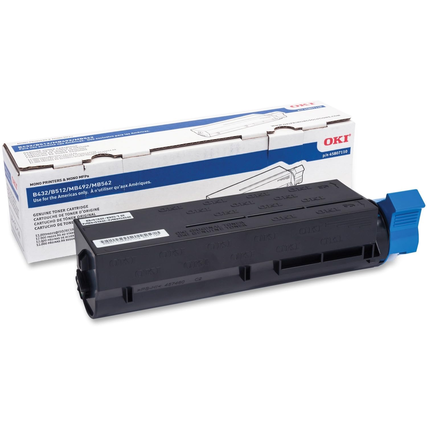 Oki 45807110 Extra High-Yield Toner, 12,000 Page-Yield, Black