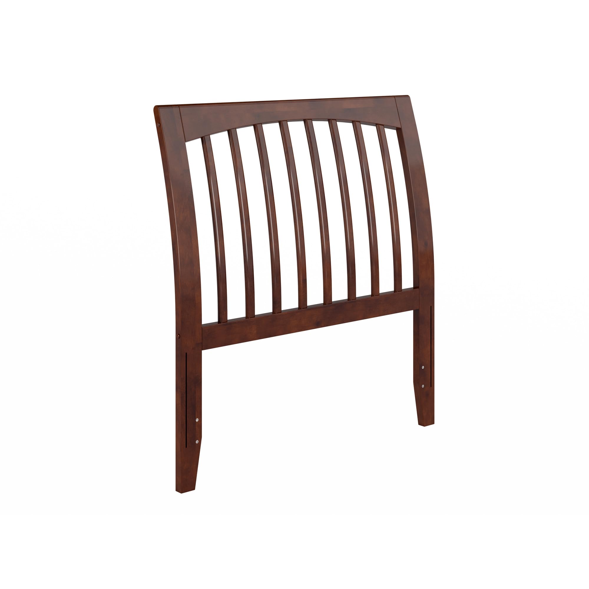 Orleans Twin Sleigh Solid Wood Slat Headboard in Walnut