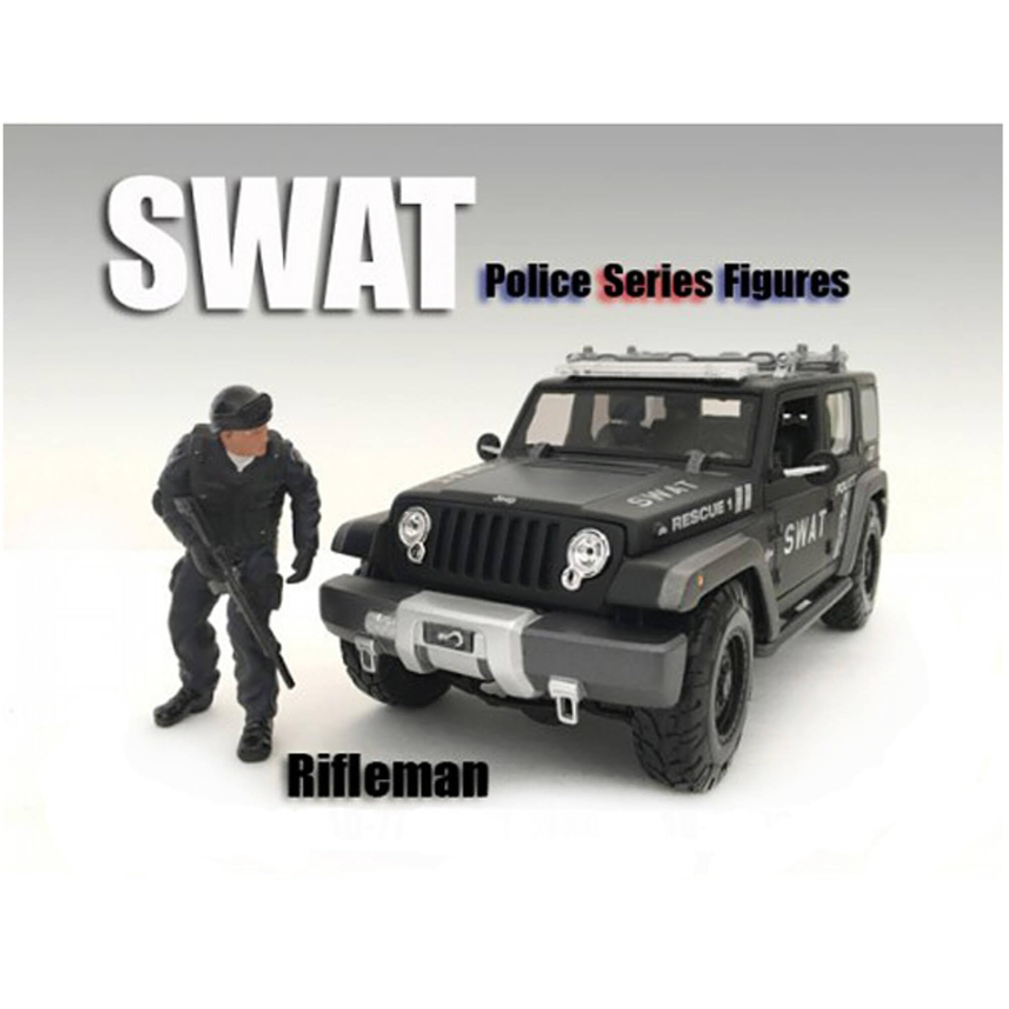 SWAT Team Rifleman Figure For 1:24 Scale Models by American Diorama