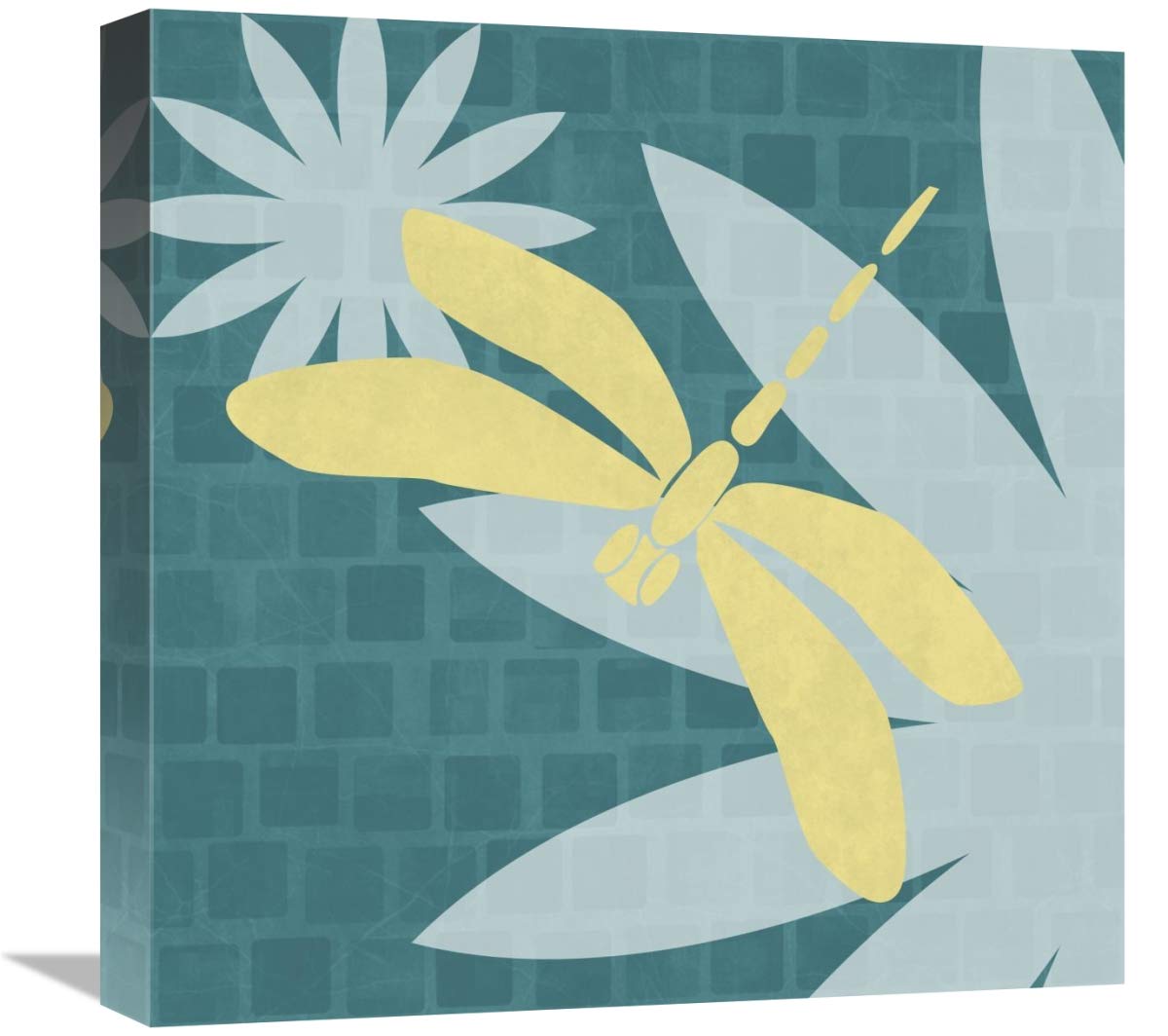 Bright Bugs: Dragonfly-Canvas Art-18x18”