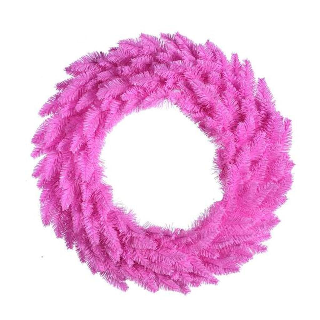 Casafoyer 24” Hot Pink Wreath 140Tips - (Pack Of 2)