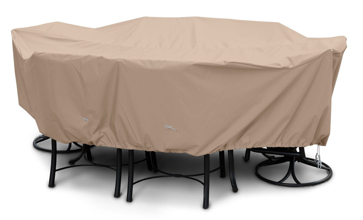 Koverroos Weathermax 41452 X-Large Dining Set Cover 132 By 74 By 28-Inch Toast