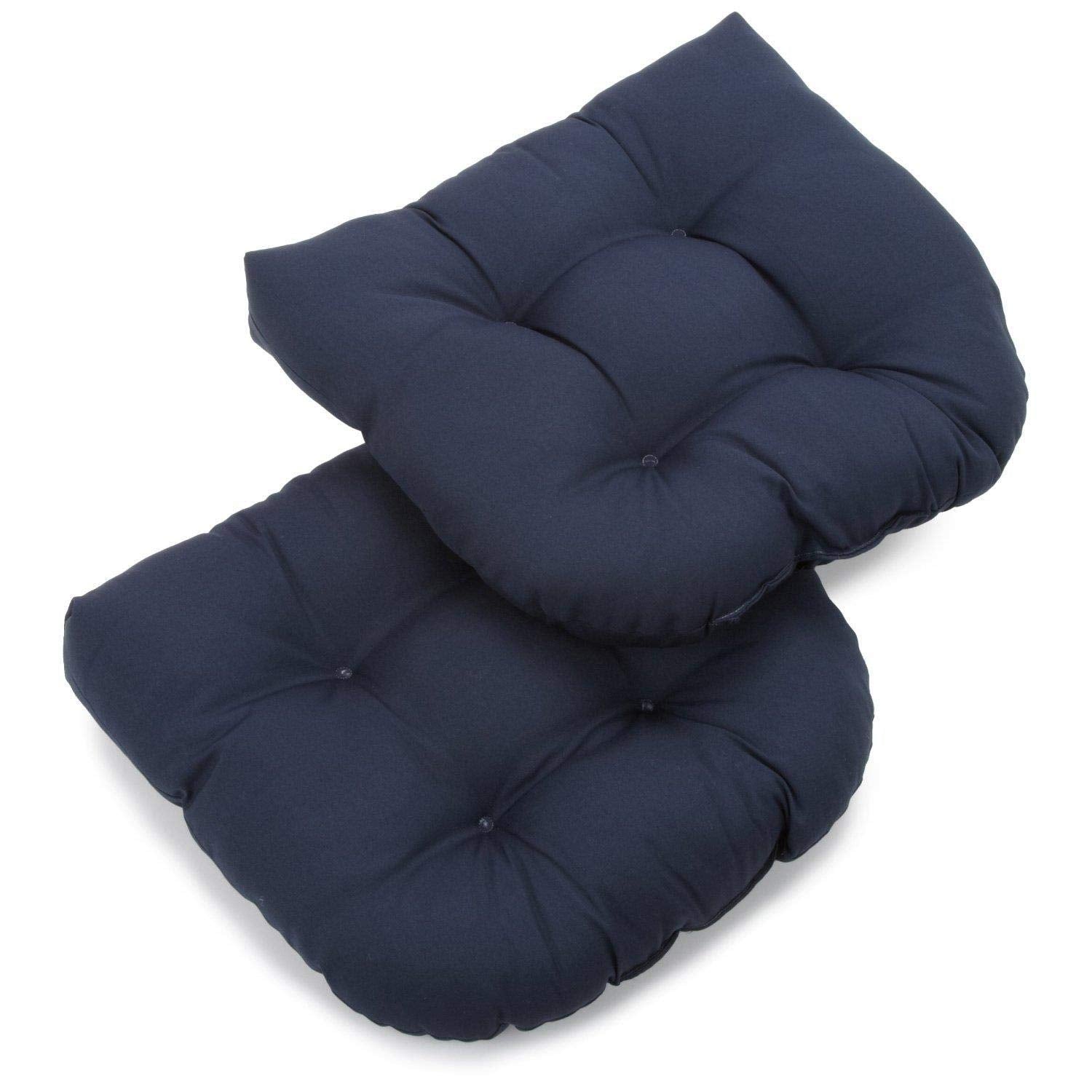19-inch U-Shaped Twill Tufted Dining Chair Cushion (Set of 2)