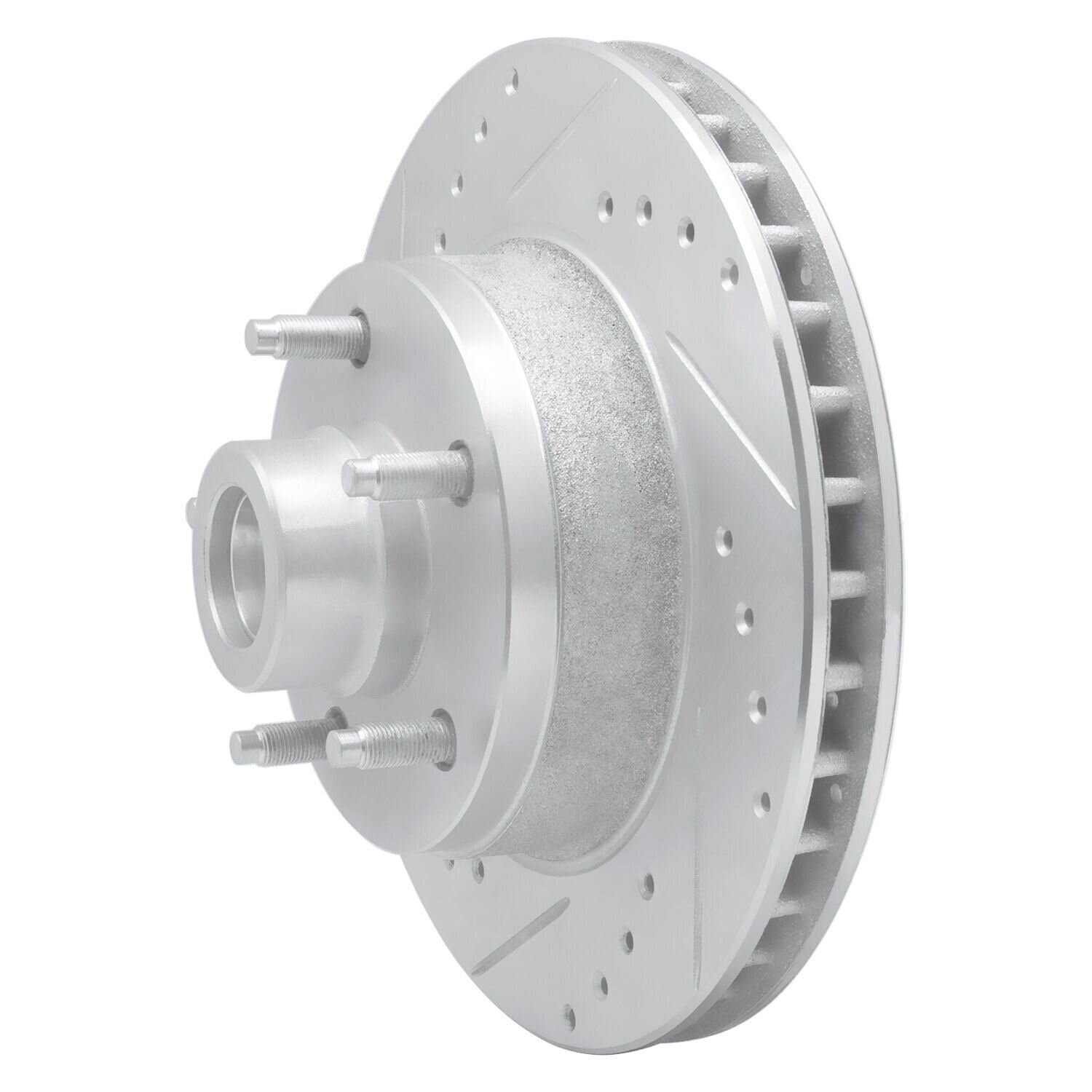 R1 Concepts Brake Rotor Drilled and Slotted Silver EDZ-54011L