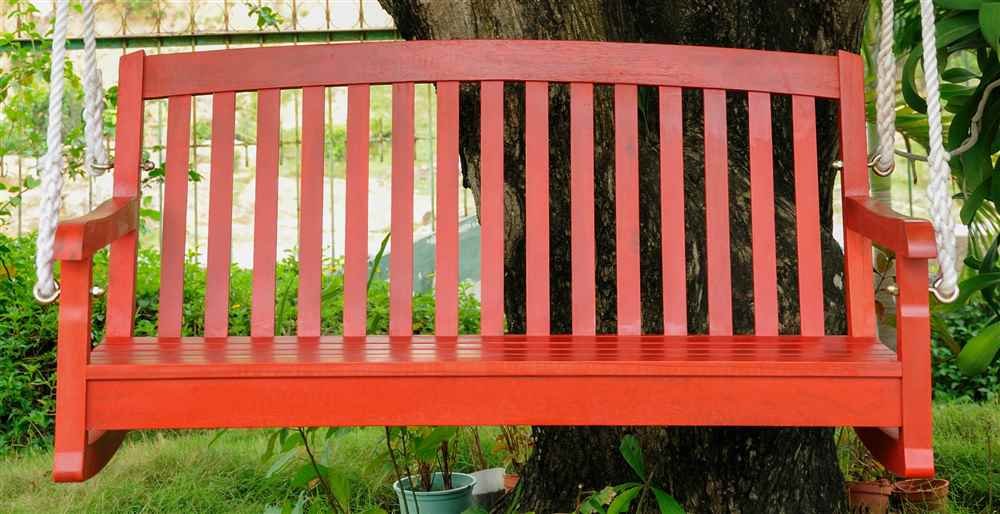 Royal Fiji Acacia Outdoor 2-seater Hanging Swing - Barn Red