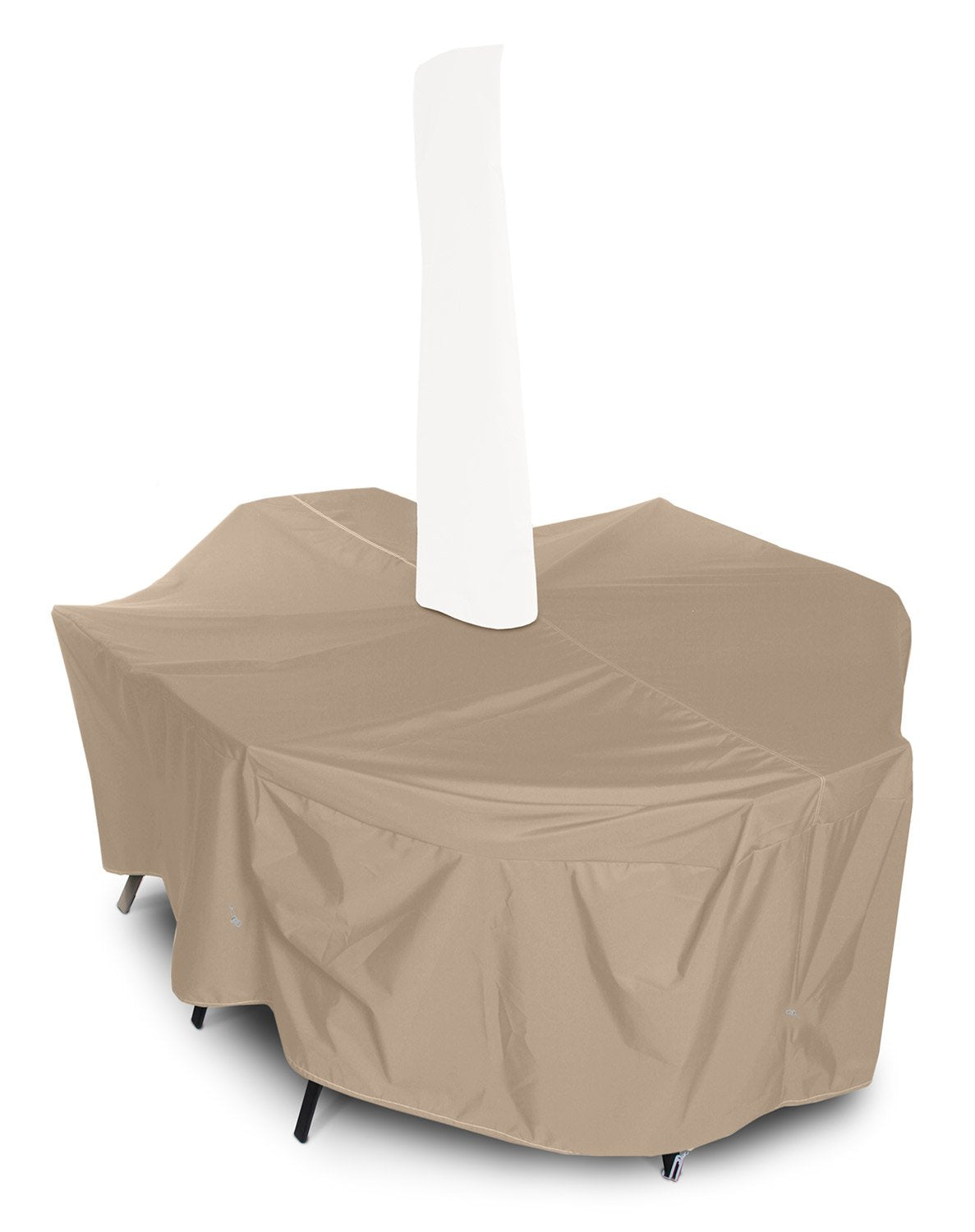 Large Dining Set Cover w/umbrella hole , Weathermax , Toast , 41351