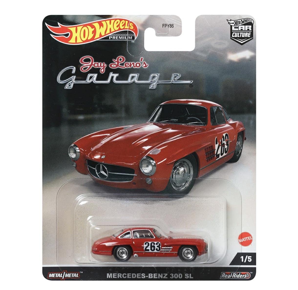 Mercedes-Benz 300 SL #263 Red (Weathered) Jay Leno Garage Diecast Model Car by Hot Wheels