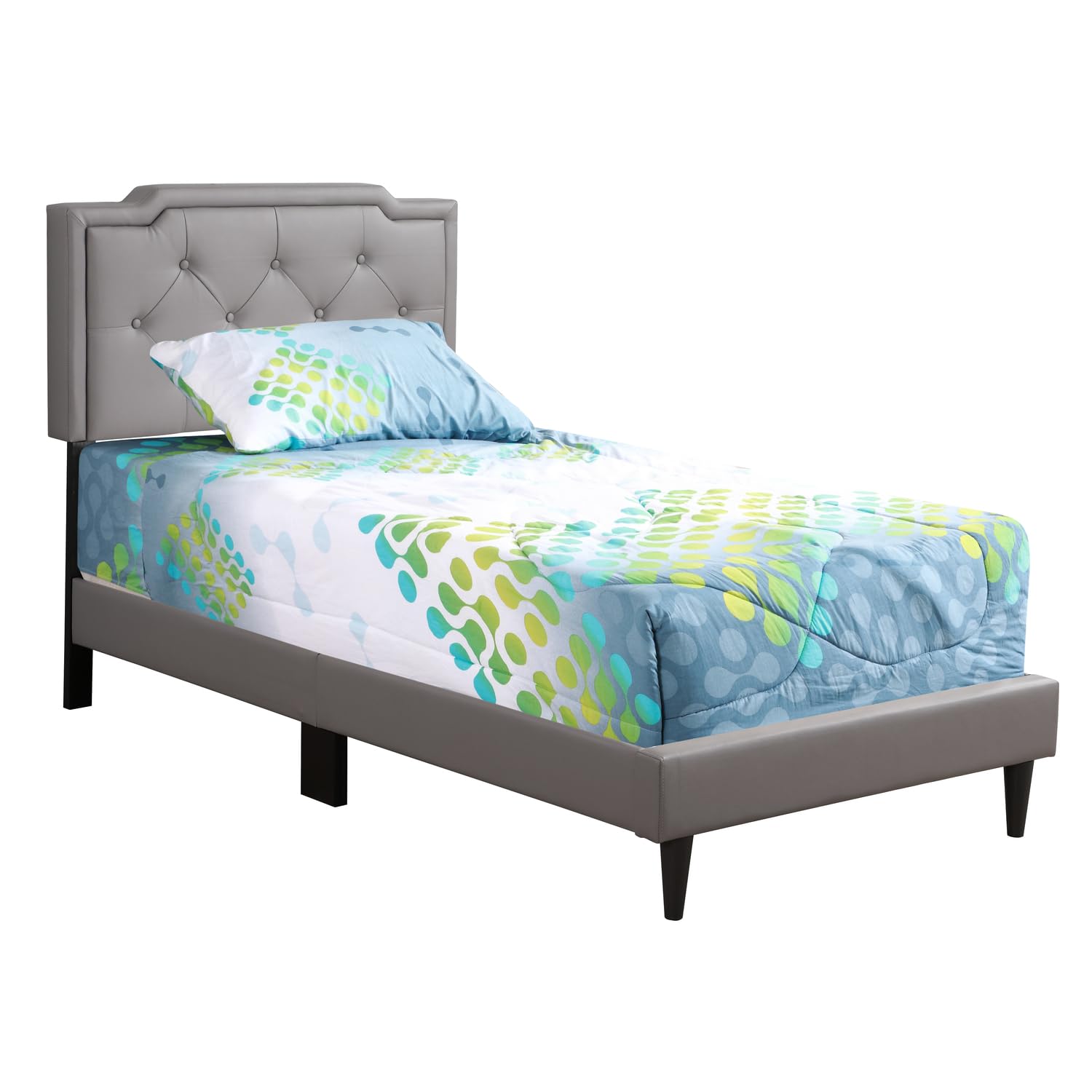 Deb Light Grey Adjustable Twin Panel Bed