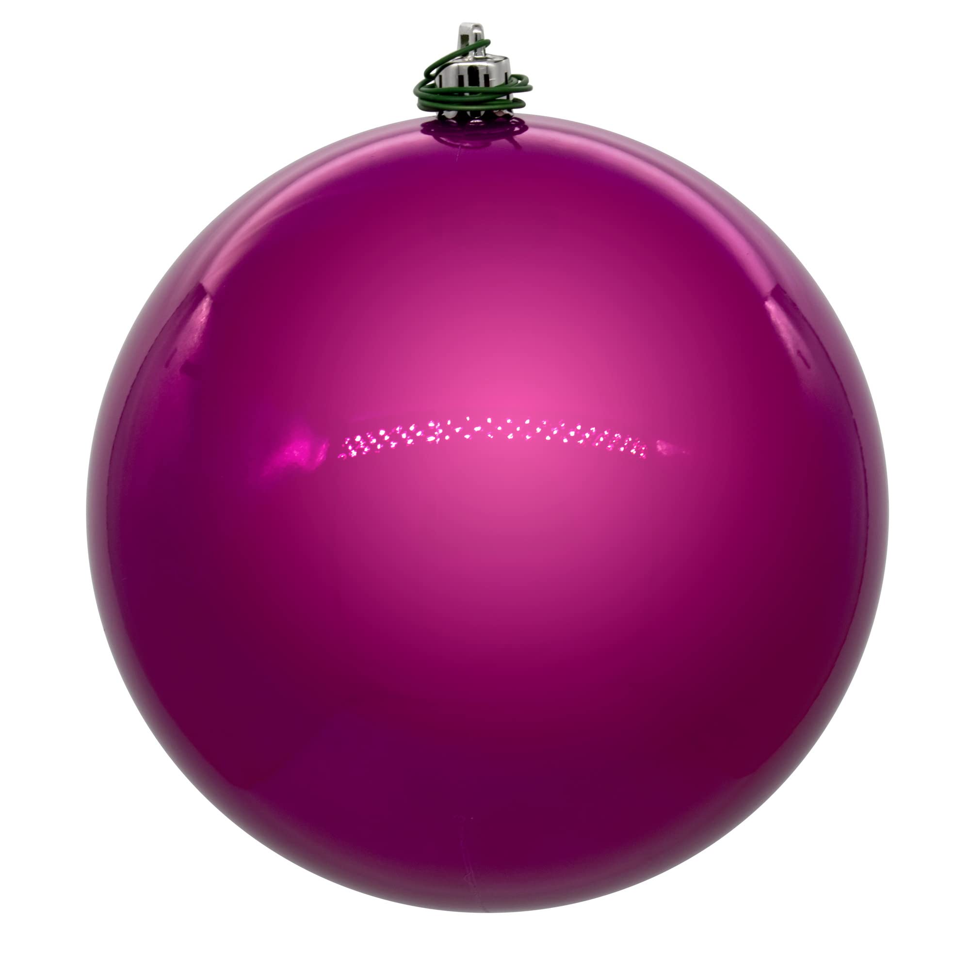 Casafoyer  10″ Fuchsia Pearl UV Drilled Ball Ornament 1 per bag. - (Pack Of 2)