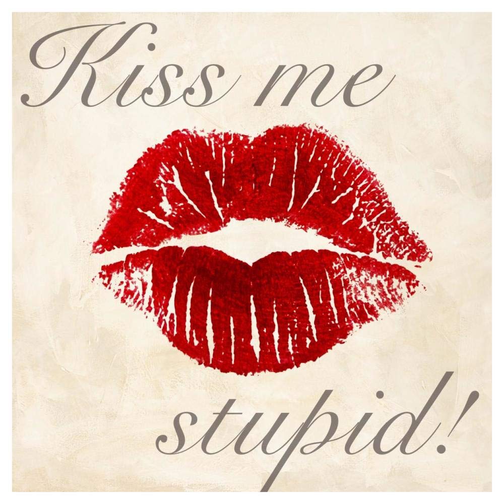 Kiss Me Stupid! Number  1-Paper Art-42x42”