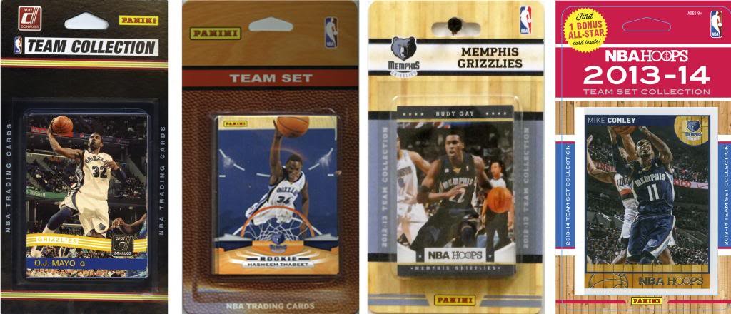 NBA Memphis Grizzlies 4 Different Licensed Trading Card Team Sets