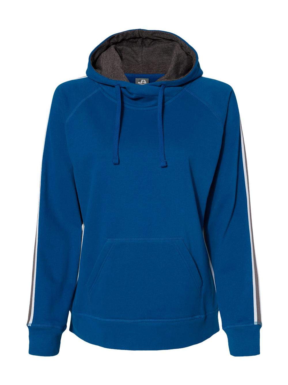 J. America Womens Rival Fleece Hooded Sweatshirt - Royal, S