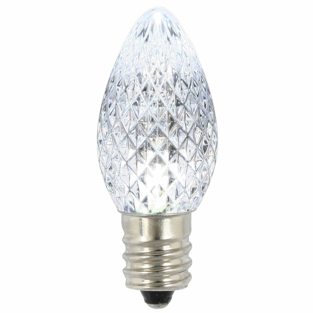 Casafoyer  C7 Faceted LED Pure White Twinkle 25/Box - XLEDC7PT-25 - (Pack Of 2)