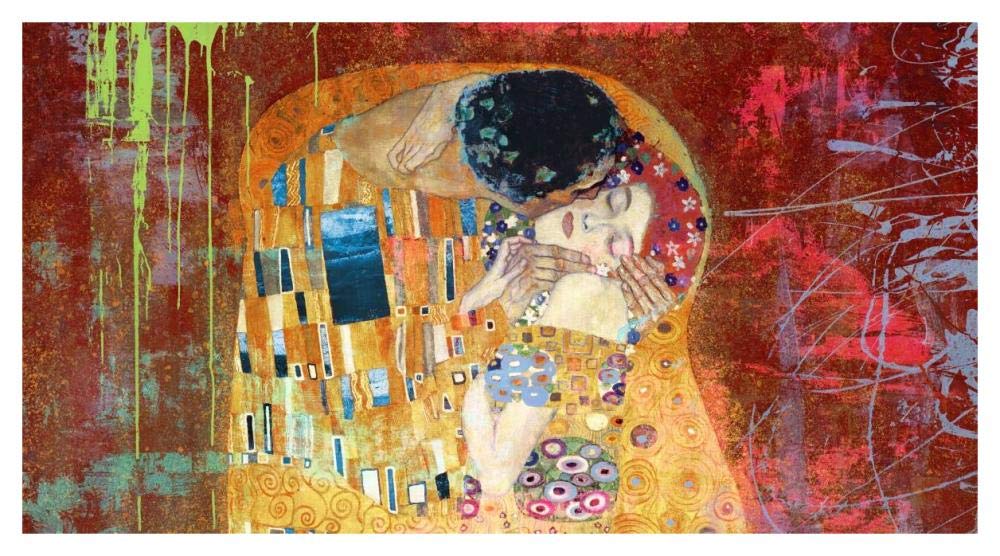 Klimts Kiss 2.0 (detail)-Paper Art-46x25.76”