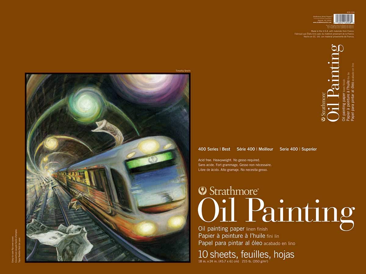 Strathmore 400 Series Oil Painting Pad, 18 x 24 Inches, 215 lb, 10 Sheets