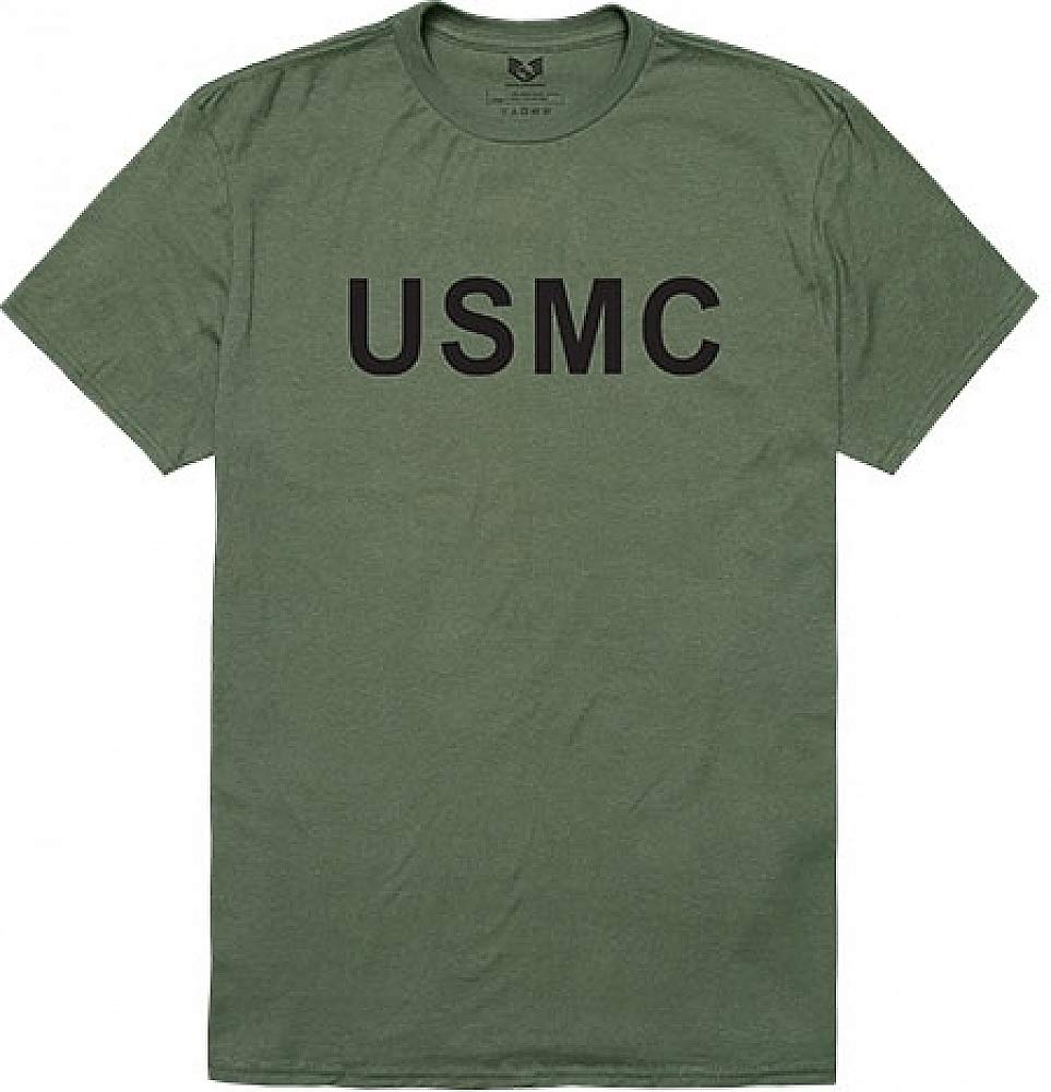 Relaxed Graphic Ts, USMC, Olive, XL