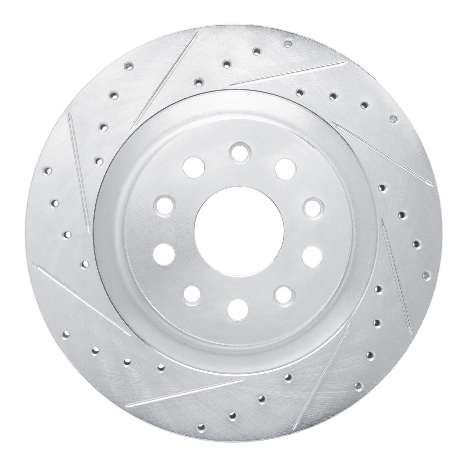 R1 Concepts Brake Rotor Drilled and Slotted Silver EDZ-42045L