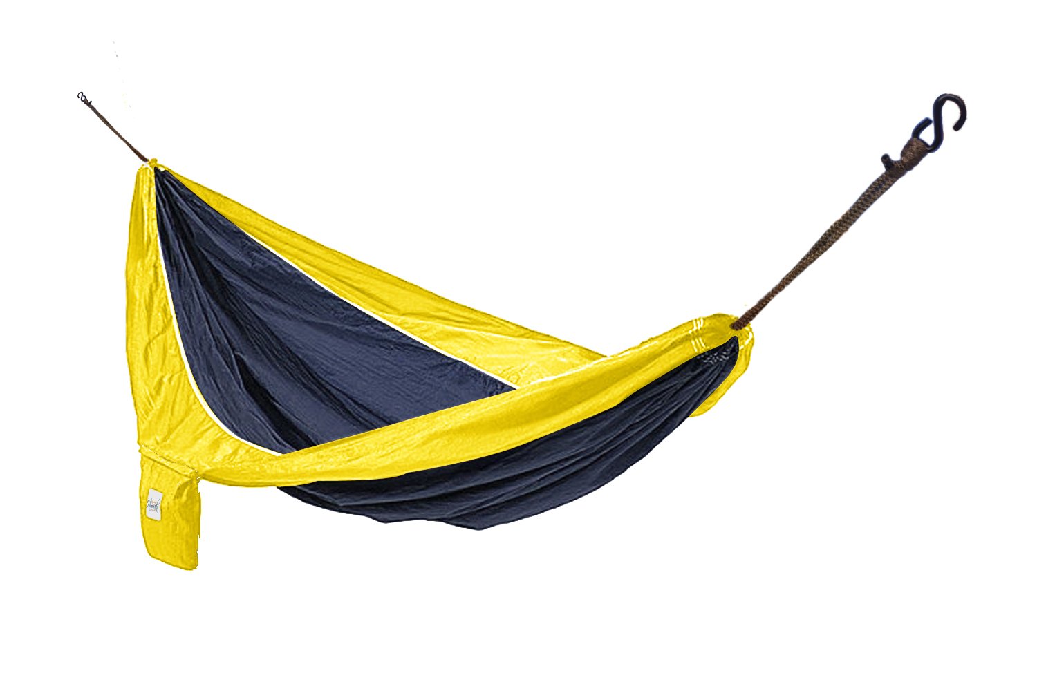Navy Blue and Yellow Hammaka Parachute Silk Hammock