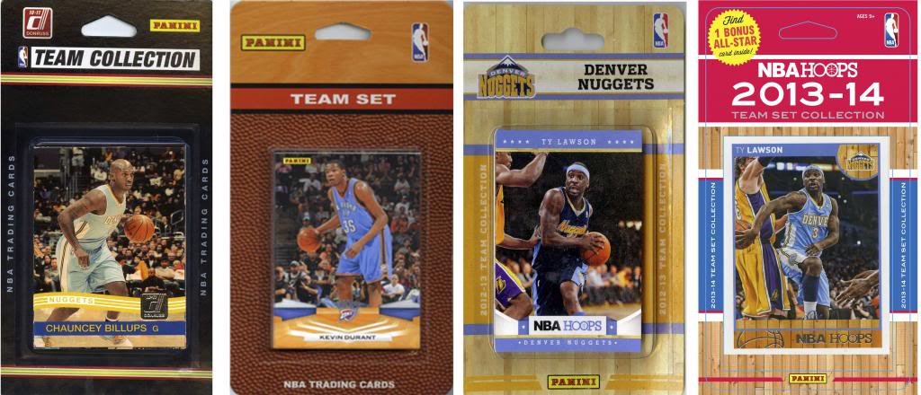 NBA Denver Nuggets 4 Different Licensed Trading Card Team Sets