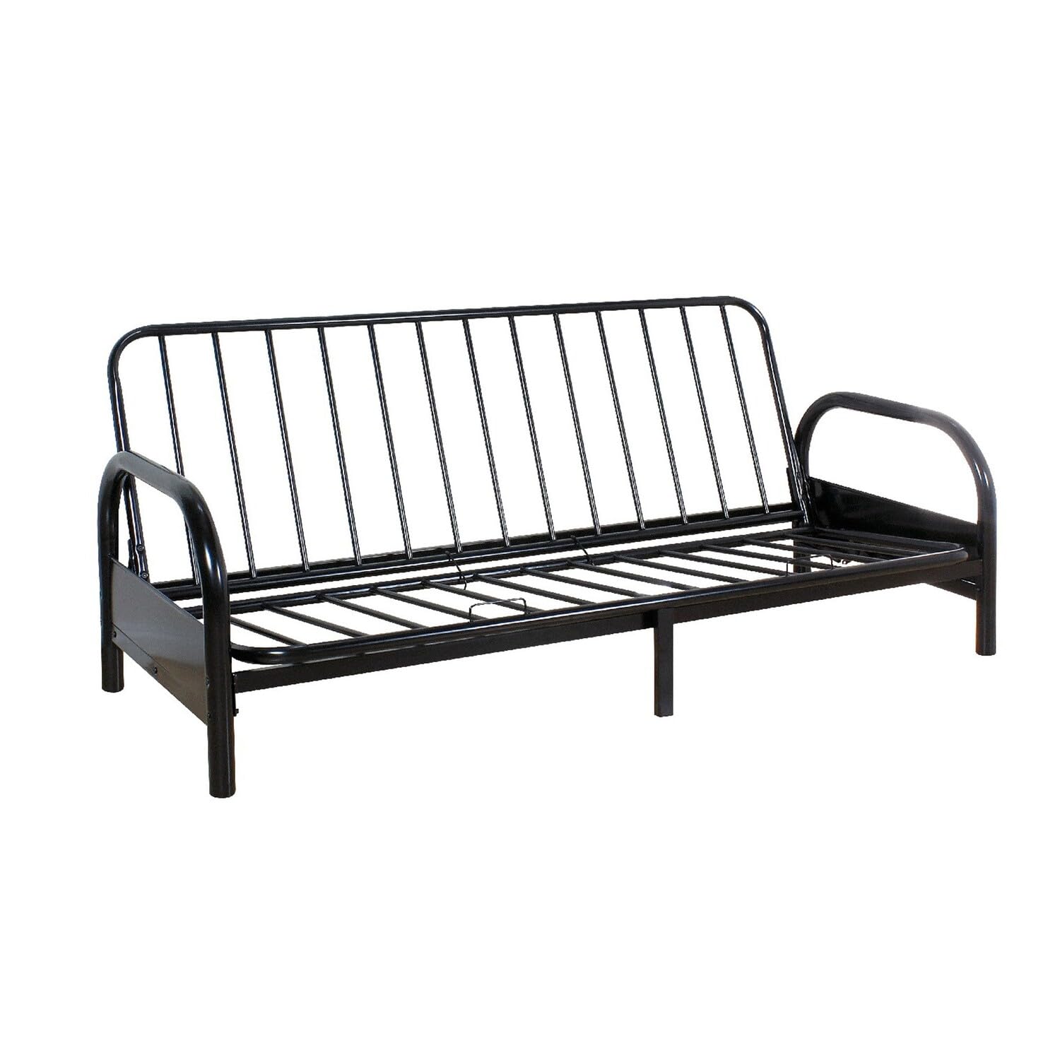 Contemporary Metal Adjustable Sofa Frame with Metal Armrests, Black
