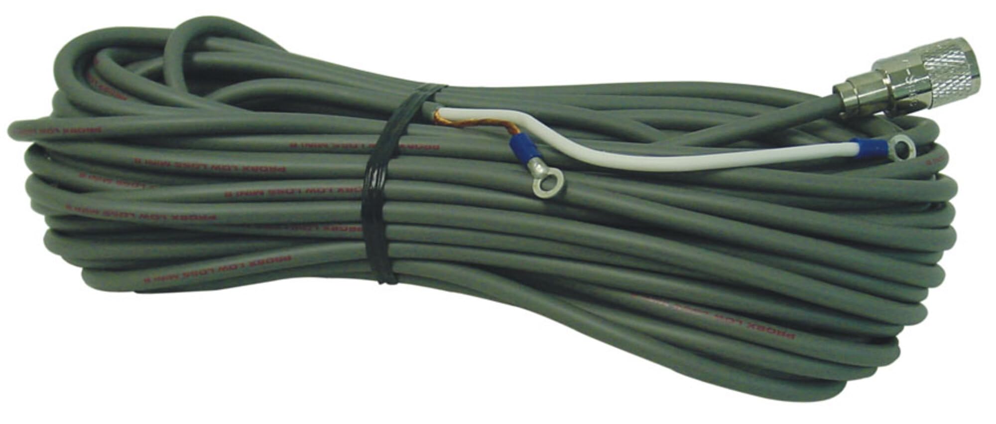 18 RG8X COAX CABLE WITH 1 SOLDERED PL259 & LUG CONNECTORS