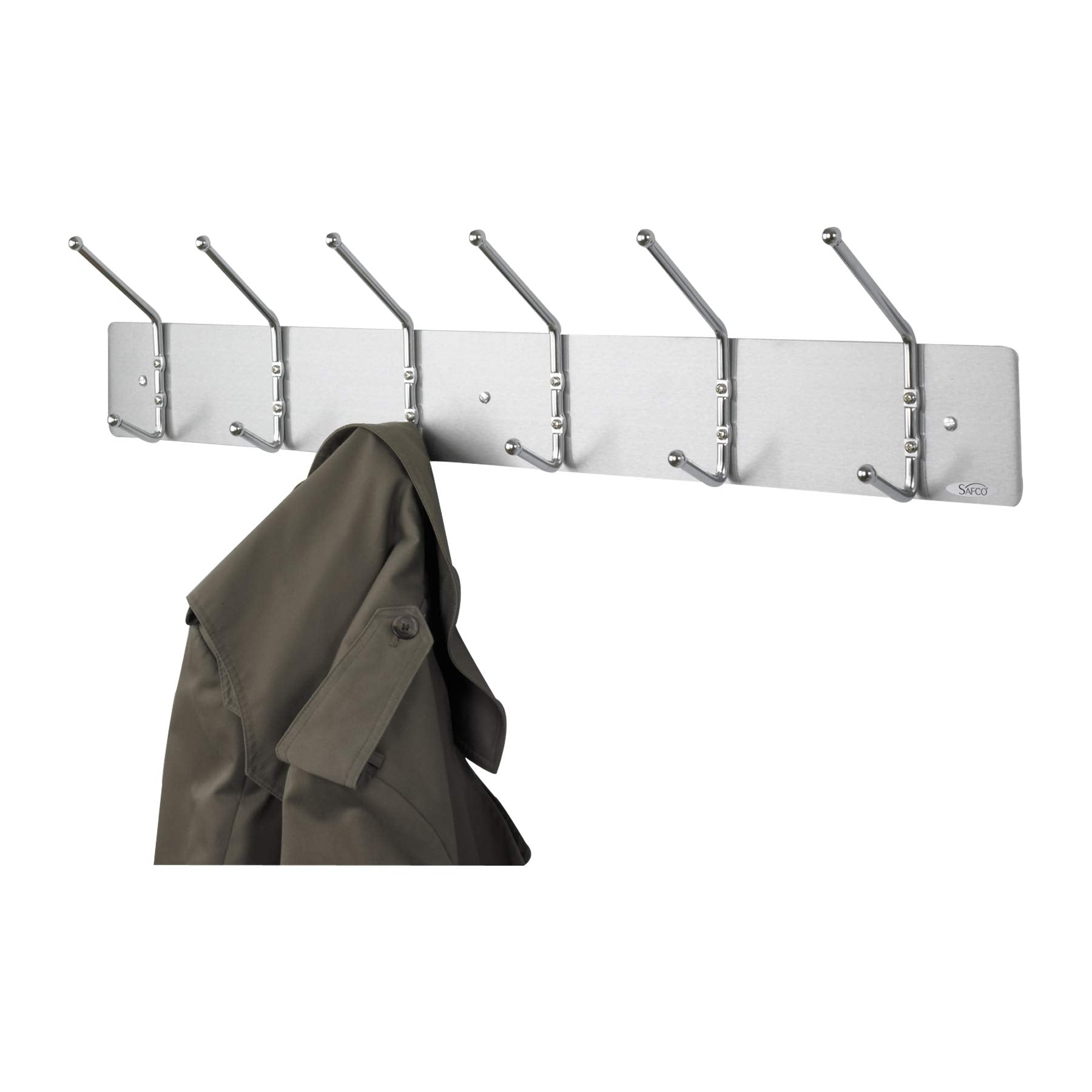 Safco 6-Hook Contemporary Steel Coat Hooks