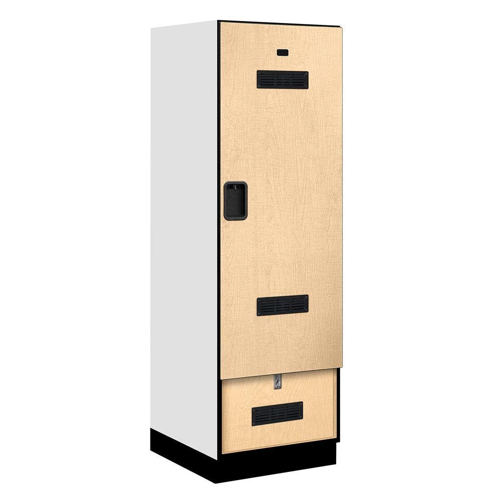 24 Wide Designer Wood Gear Locker - 6 Feet High - 24 Inches Deep - Maple