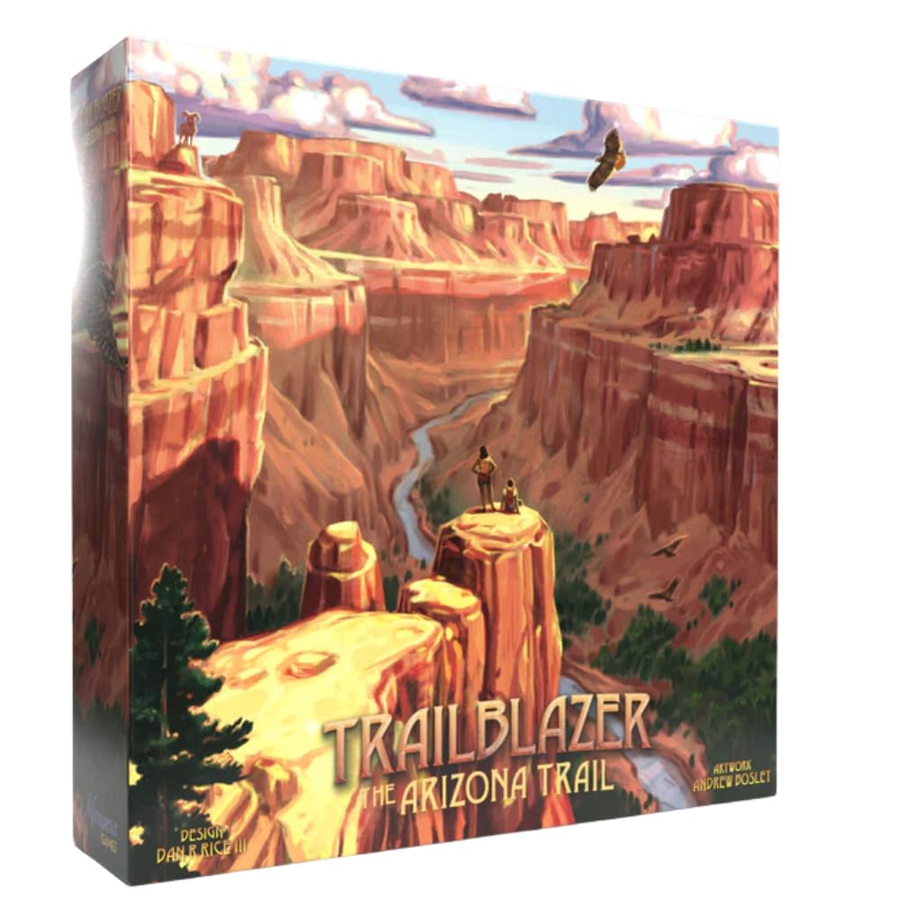 Trailblazer: The Arizona Trail | Tile Placement & Resource Management Board Game Adventure | 1-4 Players, Age 14+ | Relive the Scenic Desert Trails!