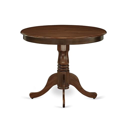 Yardlio Antique Dining Table | Elegant Round Design | Walnut Finish