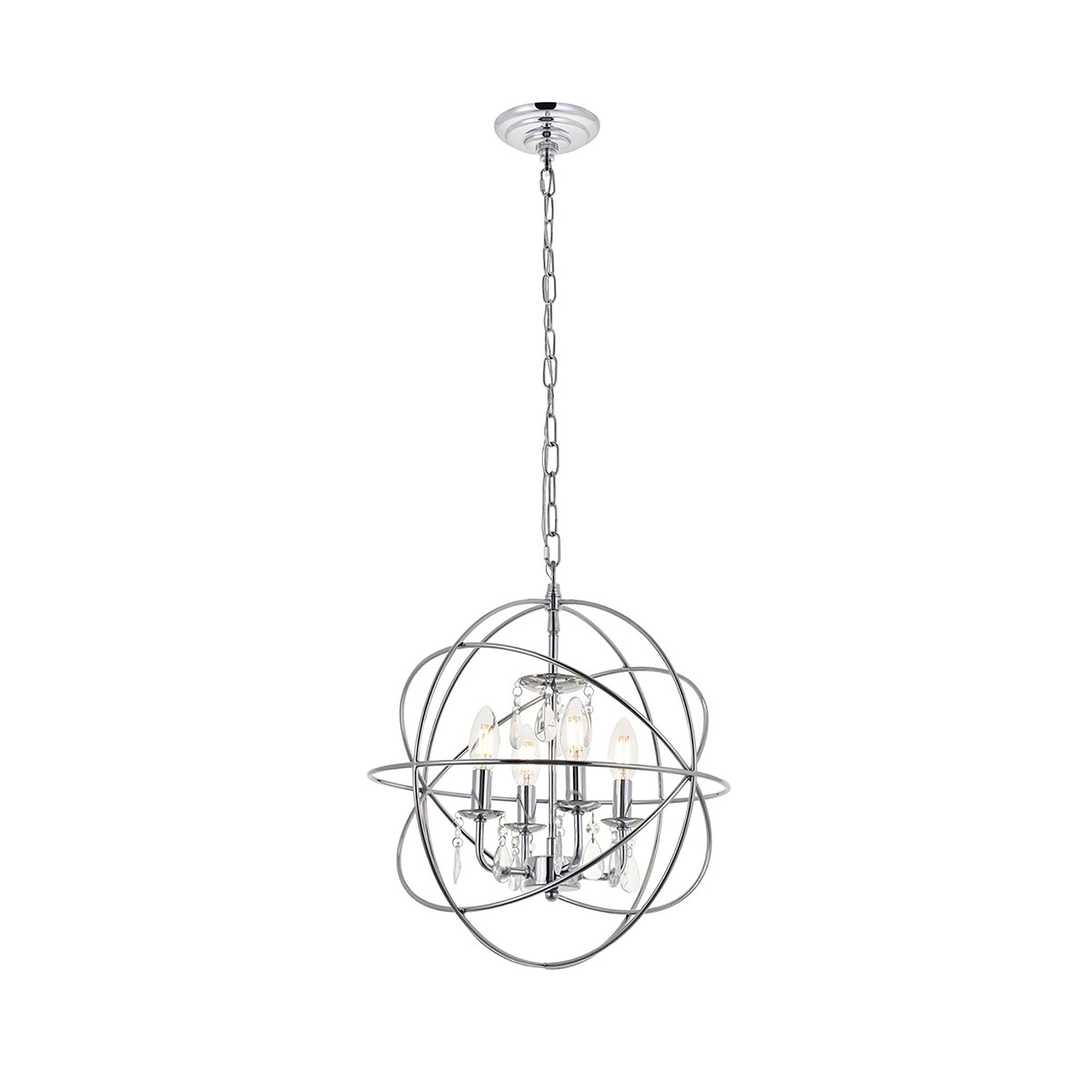 Wallace 4 light Chrome Pendant
