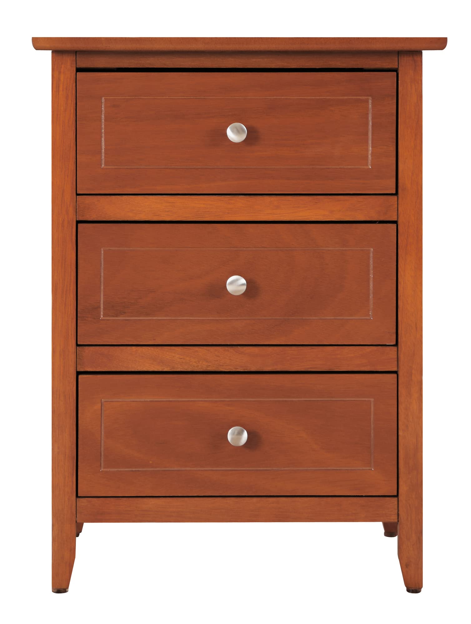 Daniel 3-Drawer Oak Nightstand (25 in. H x 15 in. W x 19 in. D)