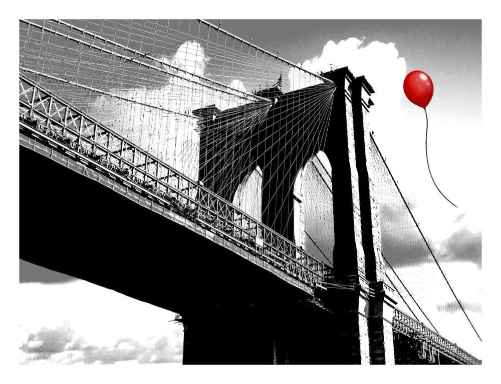 Balloon over Brooklyn Bridge-Paper Art-26x20”