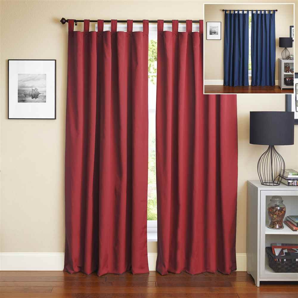 108-inch by 52-inch Two-Tone Twill Reversible Drapery Panels (Set of 2)