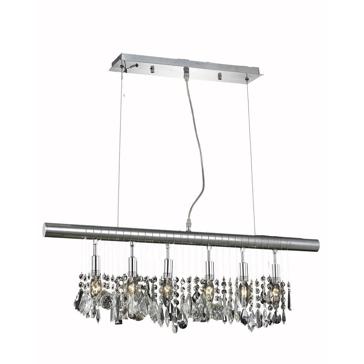 Elegant Lighting Chorus Line - Six Light Chandelier