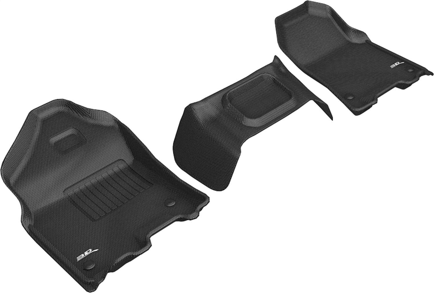 3D MAXpider DODGE RAM 1500 CREW CAB / QUAD CAB 2019-2022 KAGU BLACK R1 BENCH SEAT (3 PCS DESIGN)