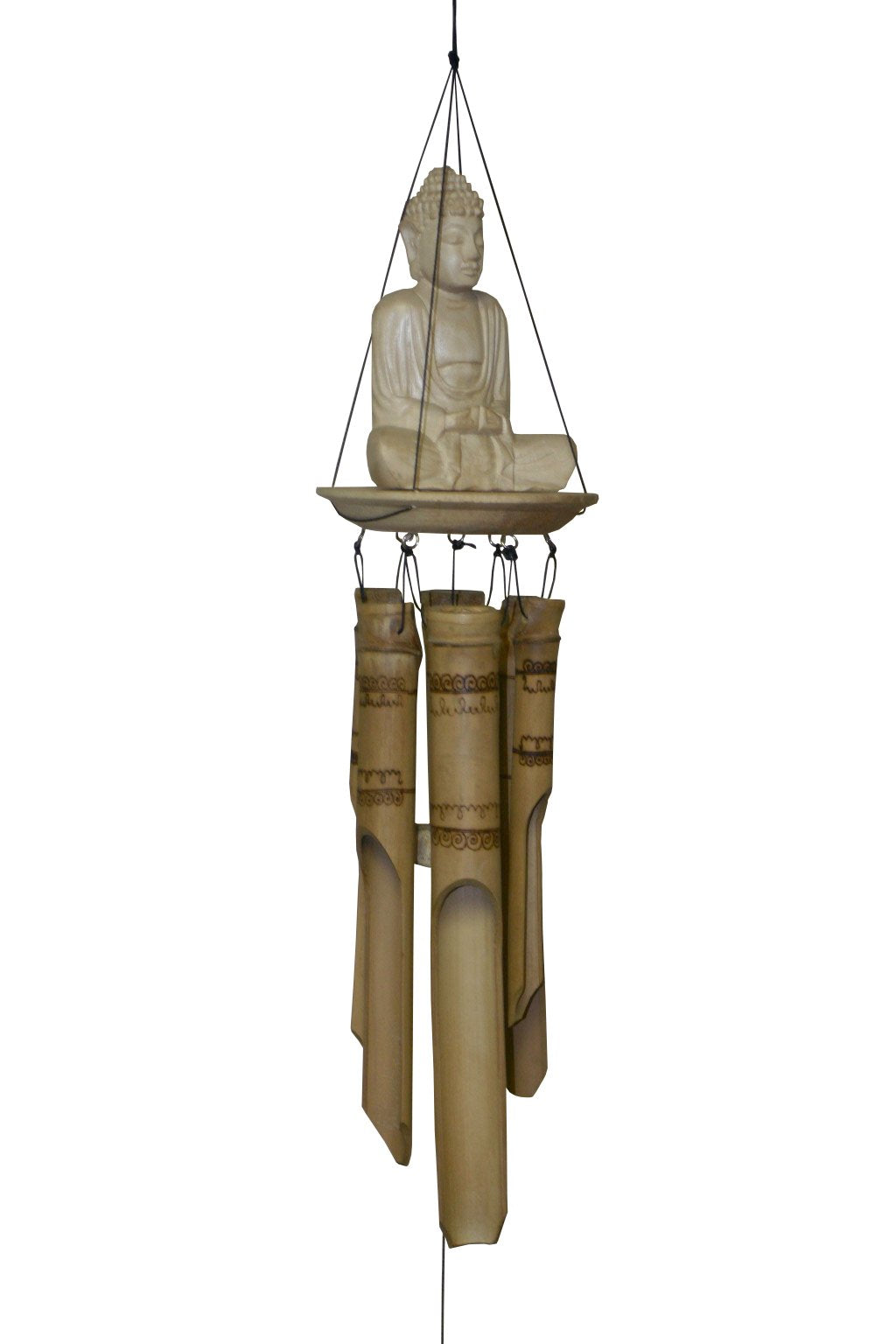 Indonesian Sitting Buddha Bamboo Wind Chime