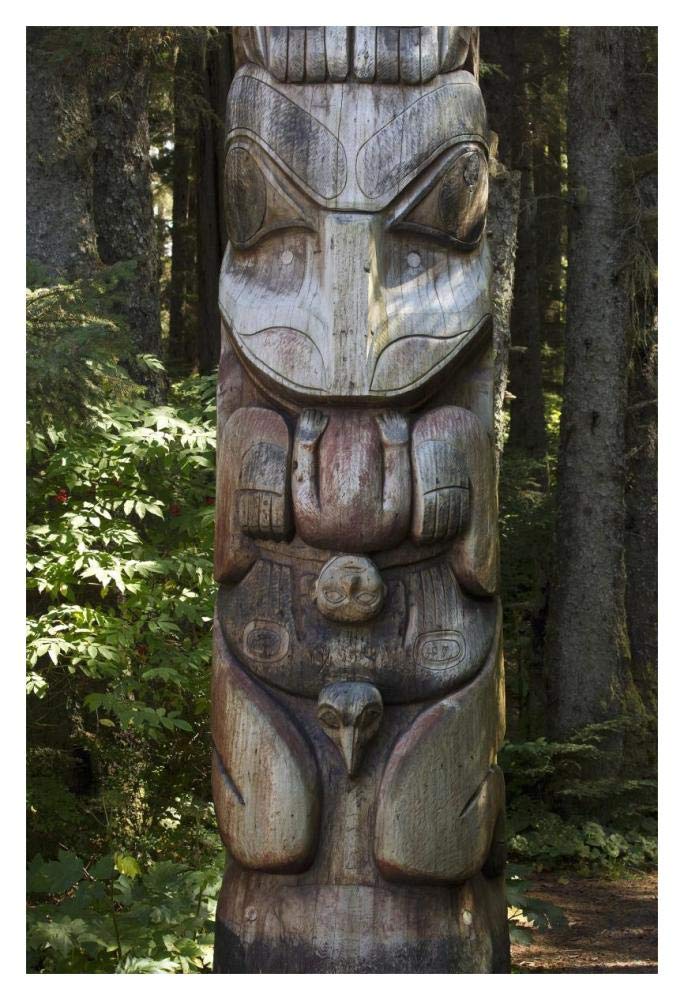 Tlingit totem pole, Sitka National Historical Park, Alaska-Paper Art-14x20”
