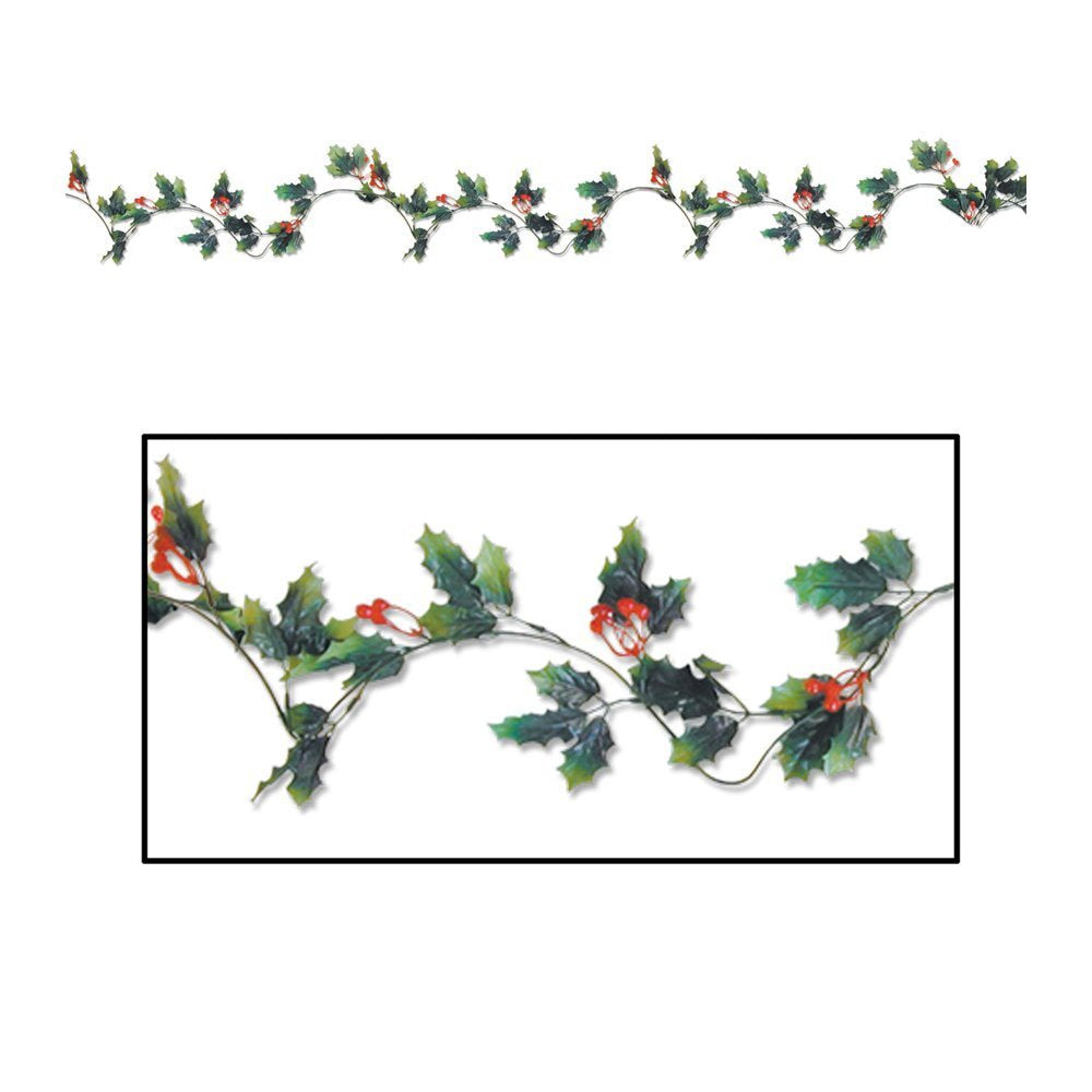 Holly & Berry Garland (Pack of 12)