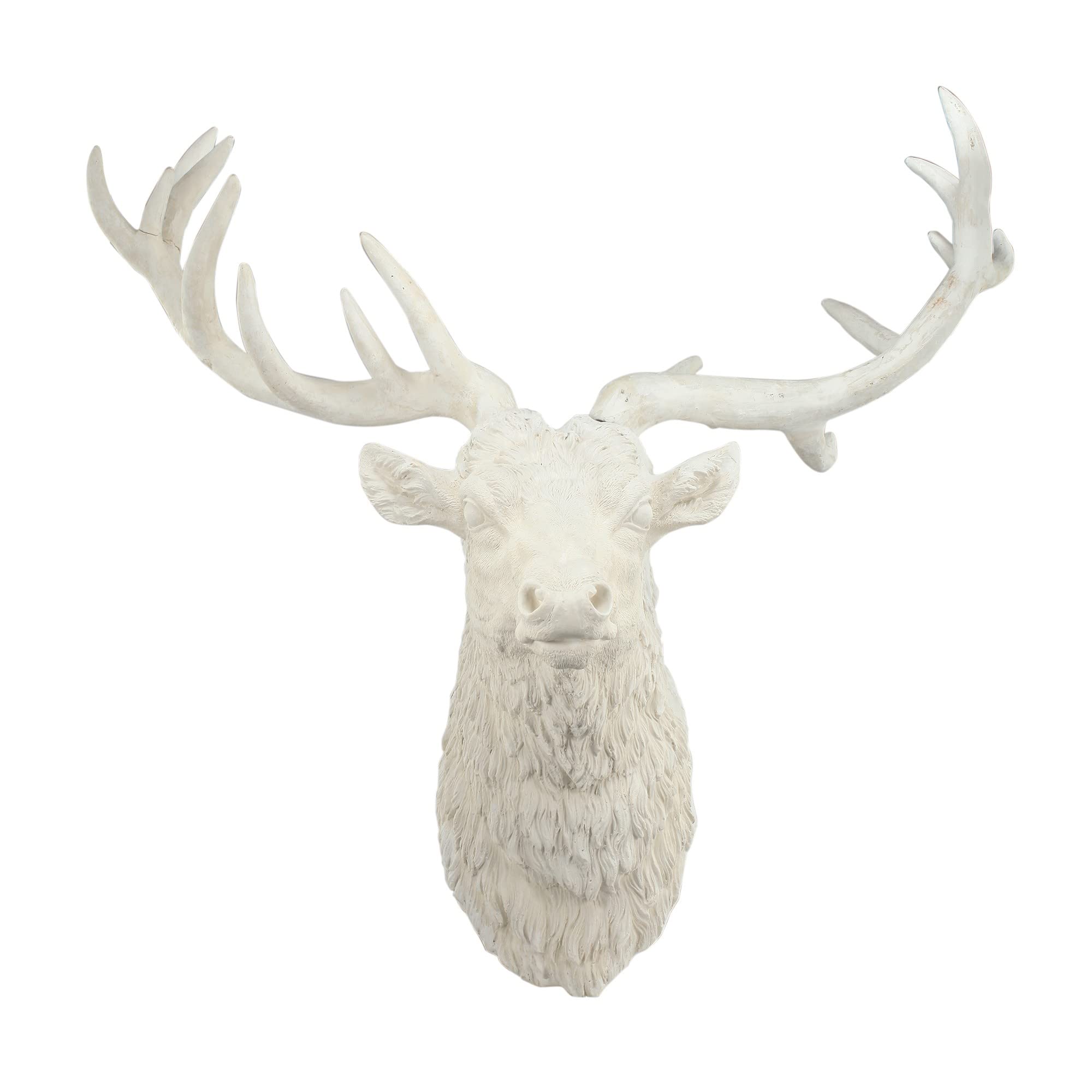Magnesia Deer Head Wall Accent, White