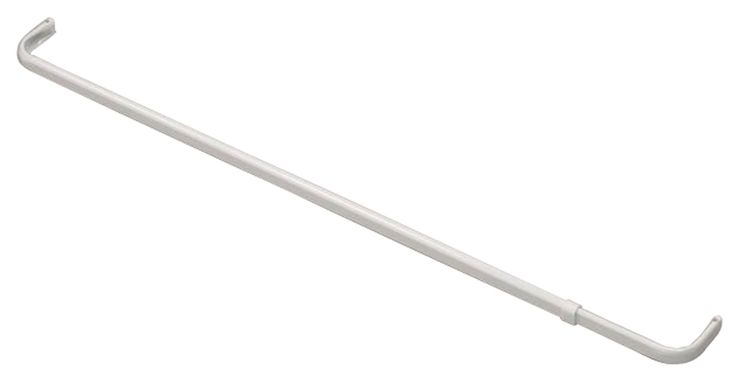 Fantasia Single Curtain Rod #205 2.5 Projection 28″-48″ - White