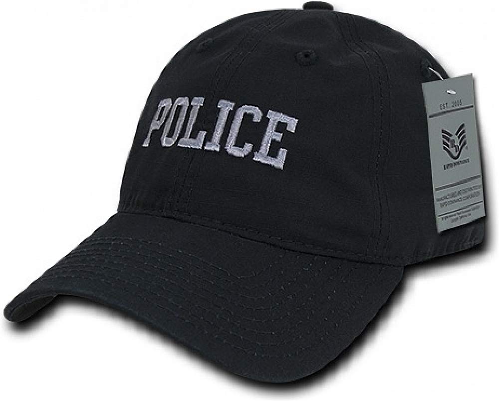 Relaxed MIL/LE Ripstop Cap, Police, Black