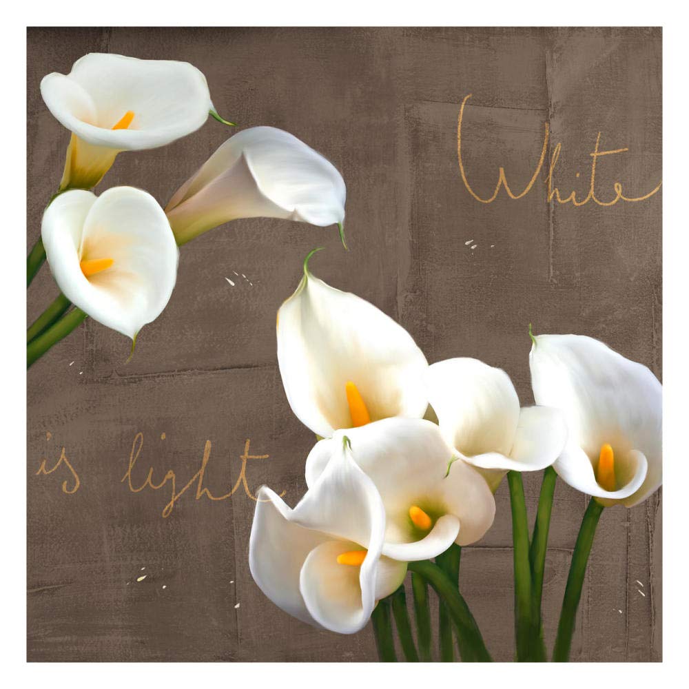 White Callas-Paper Art-26x26”