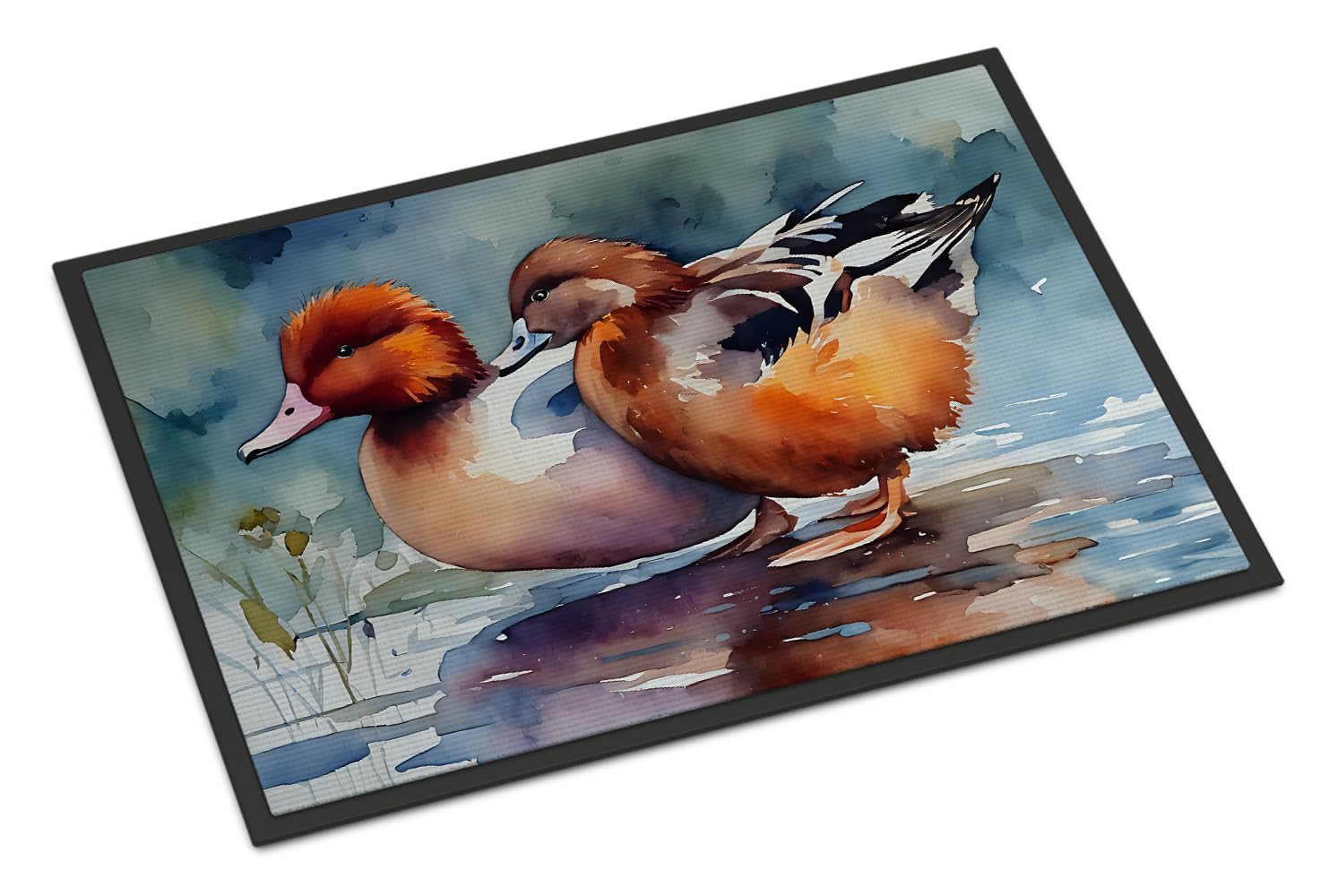 Carolines Treasures DAC3264MAT Redhead Duck Doormat Front Door Mat Indoor Outdoor Rugs for Entryway, Non Slip Washable Low Pile, 18H X 27W