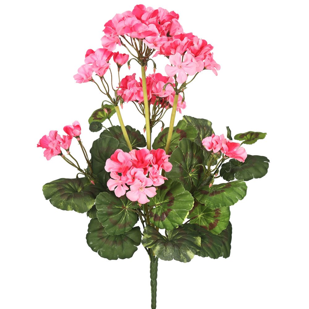 Casafoyer 20” Pink Geranium Bush 4/pk - (Pack Of 2)