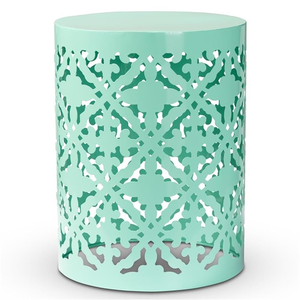Baxton Studio Jamila Modern And Contemporary Aqua Finished Metal Outdoor Side Table