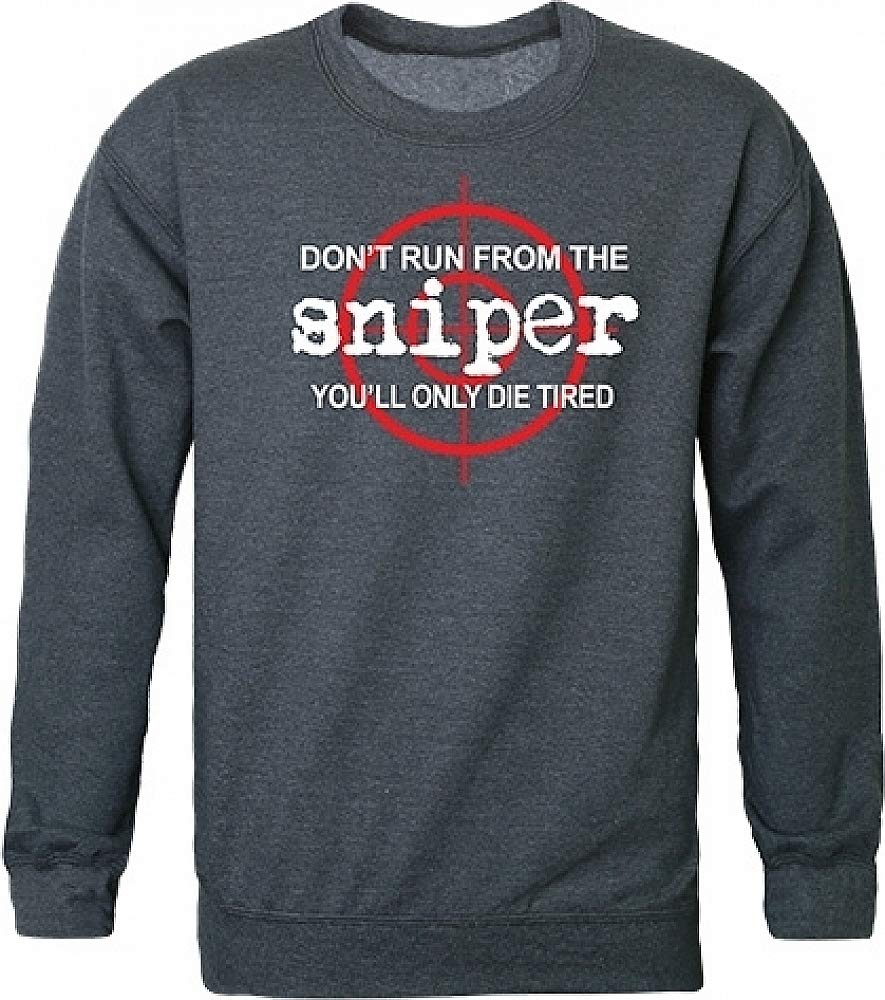 Graphic Crewneck, Sniper, H.Char, 2X