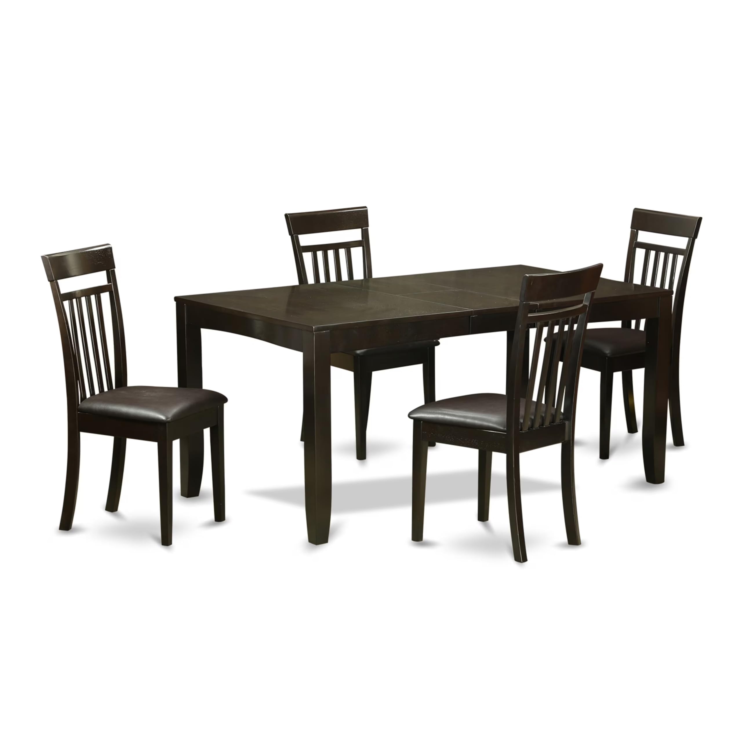 5  Pc  Dining  room  set  for  4-Table  with  Leaf  and  4  Dining  Chairs