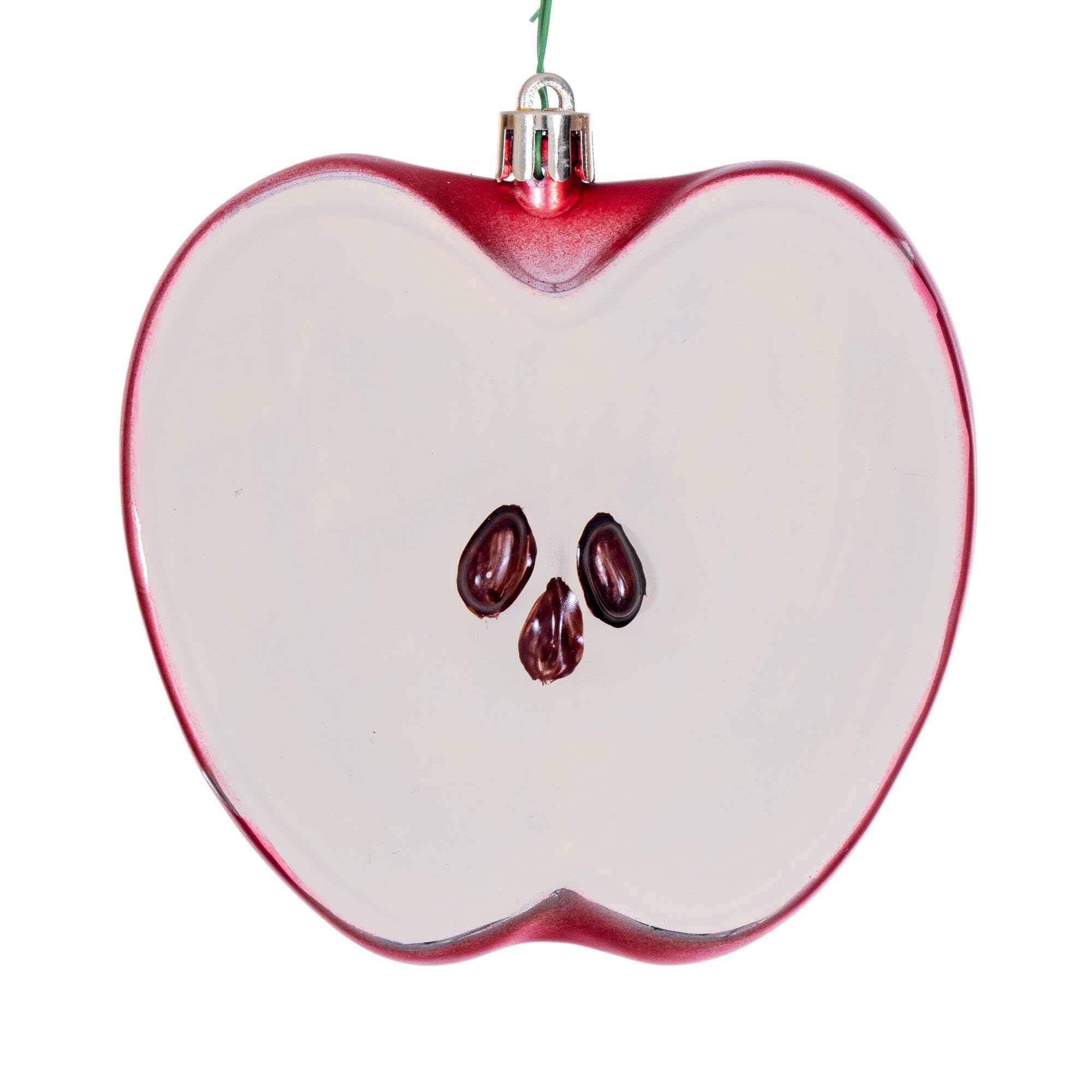 4 Apple Fruit Matte Ornament 6/Bag